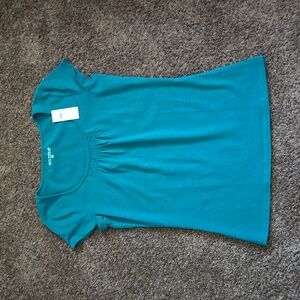 NEW Ann Taylor Teal Scoop Neck Top S